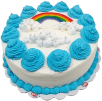 a rainbow birthday cake